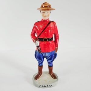 Vintage ElBro Japan Canadian Royal Mounted Police "Mountie" Porcelain Figurine